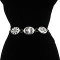 Overlaid Hopi Kokopelli Sterling Link Concho Belt 48216