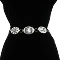 Vintage Overlaid Hopi Kokopelli Sterling Link Concho Belt 48216