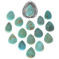 Patagonia Turquoise Teardrop Shape Navajo Ring 48226