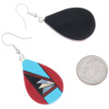 Coral Turquoise Southwest Dangle Earrings 48228