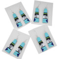 Pueblo Village Turquoise Inlay Dangle French Hook Earrings 48230