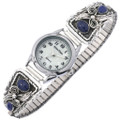 Ladies Sterling Silver Native American Lapis Watch 48244