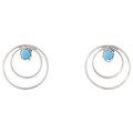 Sterling Silver Turquoise Post Earrings Zuni Made 48262
