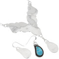 Sterling Silver Turquoise Inlay Zuni Jewelry Set 48291