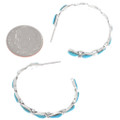 Zuni Earrings Sleeping Beauty Turquoise Post Hoop 48311