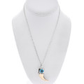 Sterling Silver Brass Turquoise Pendant Chain Included 48351