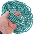 Bright Sea Foam Blue Green Turquoise Beads 6mm Rondelle 45348