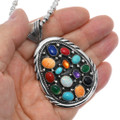 Colorful Multi Stone Pendant Chain Included 48364