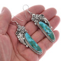 Matching Navajo Made Sterling Silver Turquoise Earrings 48494