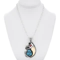 Native American Sterling Silver Gold Bear Claw Pendant 48501