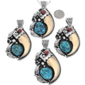 Bear Claw Turquoise Nugget Navajo Pendant Chain Included 48501