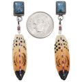 Hand Painted Feather Dangle Earrings 48514