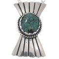 Sterling Silver Fan Pendant Spiderweb Turquoise 45438