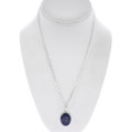 Vintage Sterling Silver Lapis Pendants Chain Included 48530