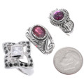 Sterling Silver Gemstone Estate Rings Set of 3 Closeout Lot 45532