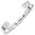 Sterling Silver Turquoise Cuff Bracelet Artist Signed 48558