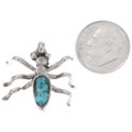 Sterling Silver Turquoise Spider Pin