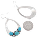 Turquoise Teardrop Sterling Silver Earrings Vintage Sleeping Beauty 48600