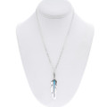Turquoise Feather Pendant Chain Included 48627