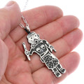 Overlay Style Kachina Sterling Silver Pendant 48636