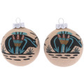 Navajo Turquoise Heartline Bear Sandpainting Christmas Ornament 48647
