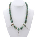 Green Turquoise Sterling Silver Claw Necklace 48648