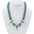 Green Turquoise Sterling Silver Claw Necklace 48648