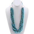 Navajo Turquoise Necklace Beaded Jewelry Artist Lula Begay 48661