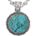 Sterling Silver Kingman Turquoise Pendant 48666