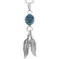 Navajo Sterling Silver Arizona Turquoise Pendant 48678
