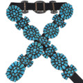 Old Pawn 1970s Navajo Natural Sleeping Beauty Turquoise Concho Belt 48682