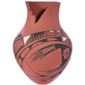 Mata Ortiz Pottery Hand Painted Redware Vase 48711