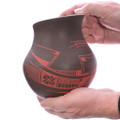 Redware Mata Ortiz Pottery Kiva Step Vase by Victor Reyes 0053