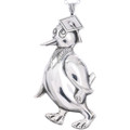 Vintage Sterling Silver Graduate Penguin Pendant 45860