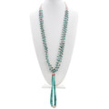 Vintage Native American Beaded Turquoise Jacla Necklace 48730