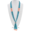 Native American Conch Shell Turquoise Jacla Necklace 48733