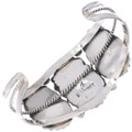 Authentic Navajo Turquoise Sterling Silver Bracelet Artist Keith Henry Signed 48752