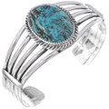Spiderweb Kingman Turquoise Bracelet Navajo Made 48776
