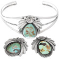Ladies Southwest Navajo Bracelet Natural Royston Turquoise Stones 48796