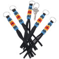 Hand Beaded Navajo Key Chain Peyote Stitch Leather Fringe Artist Aurelia Joe 48832