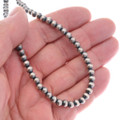 5mm Sterling Silver Bead Necklace 15 inch Length 48847