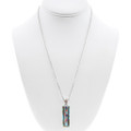 Sterling Silver Southwest Gemstone Inlay Pendant 48884