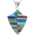 Turquoise Cobblestone Inlay Pendant 48887