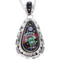Opal Micro Inlay Kachina Space Pendant 48890