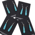 Blue Turquoise Earrings Teardrop Southwest Dangles 48892