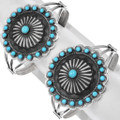 Turquoise Concho Cuff Bracelet Natural Sleeping Beauty Stones 48917
