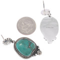 Southwest Sterling Silver Turquoise Post Dangle Earrings 48920
