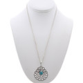 Kingman Turquoise Nugget Sterling Silver Pendant 48923