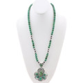 Sterling Desert Pearls Beaded Turquoise Necklace Pendant Combo 48927