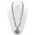 Sterling Desert Pearls Beaded Turquoise Necklace Pendant Combo 48927